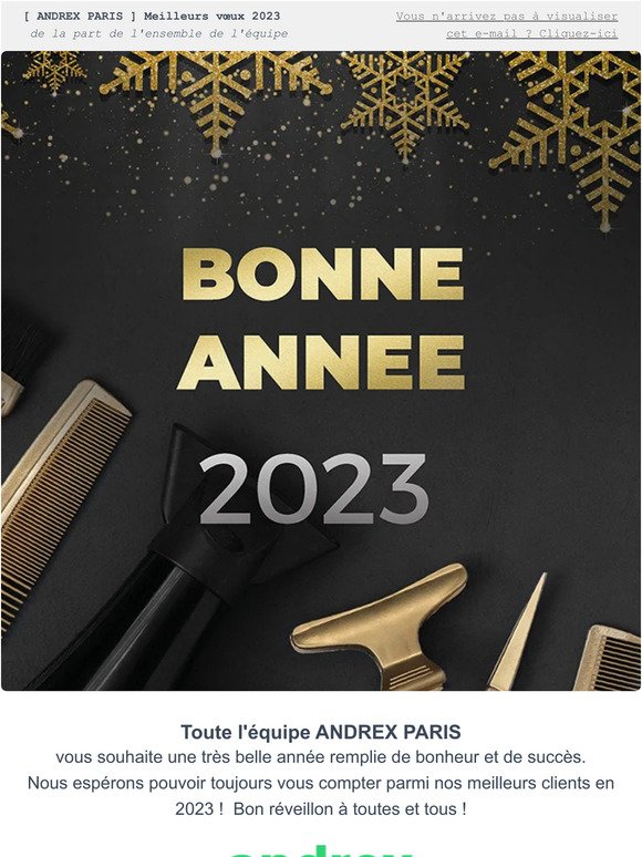 [ ANDREX PARIS ] Meilleurs vœux 2023 de la part de toute l'équipe  !