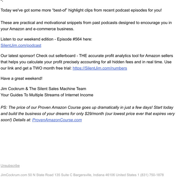 The Silent Sales Machine 7.0 a few short Amazon seller power tips and