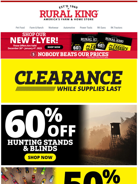 Rural SAVE Big After Christmas Clearance While Supplies