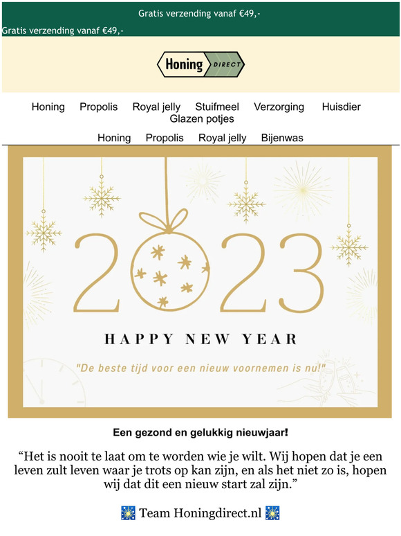 Een gezond en gelukkig nieuwjaar! 💚🐝