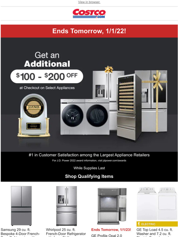 Costco Ends Tomorrow Get an Additional 100 200 OFF at Checkout