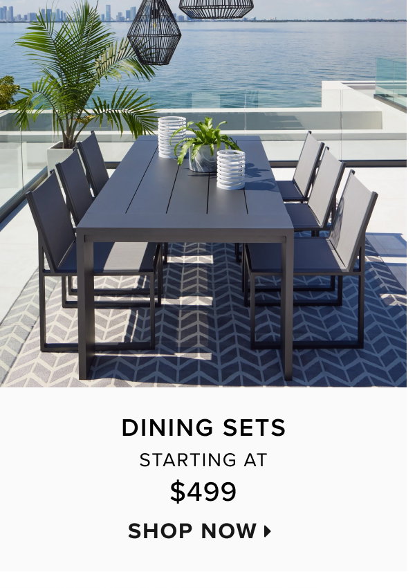 Dining sets starting at $499. Shop now >