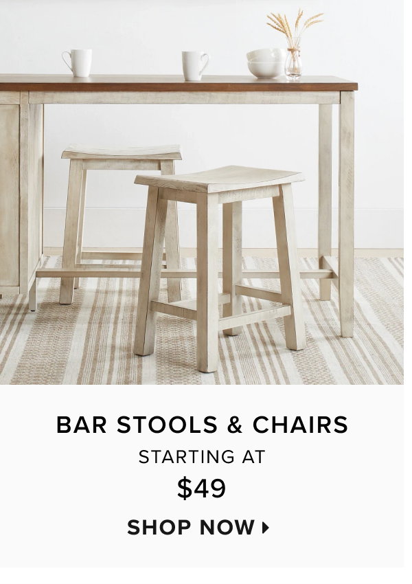 Bar stools & chairs starting at $49. Shop now >