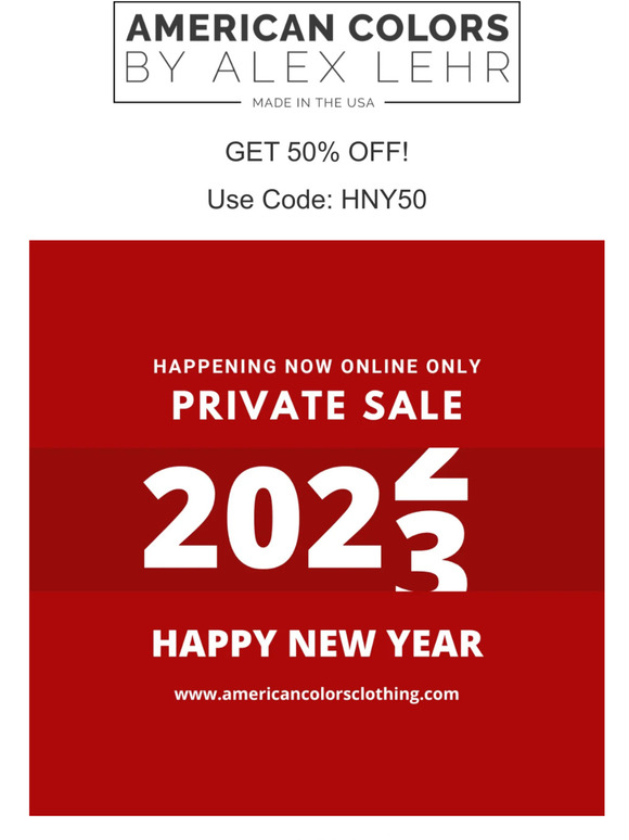 Special Sale! Use Code: HNY50