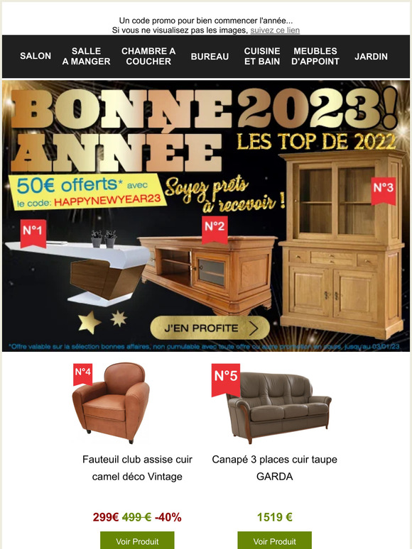 🍾Bonne année 2023✨, 50€ de réduction sur les TOP 2022 !