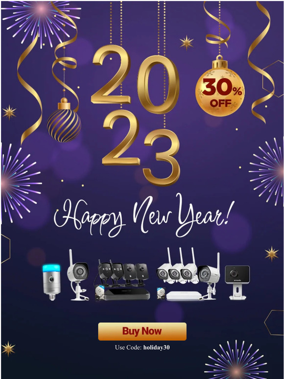 Fantastic New Year Sale, Get 30% Off sitewide from Zmodo!