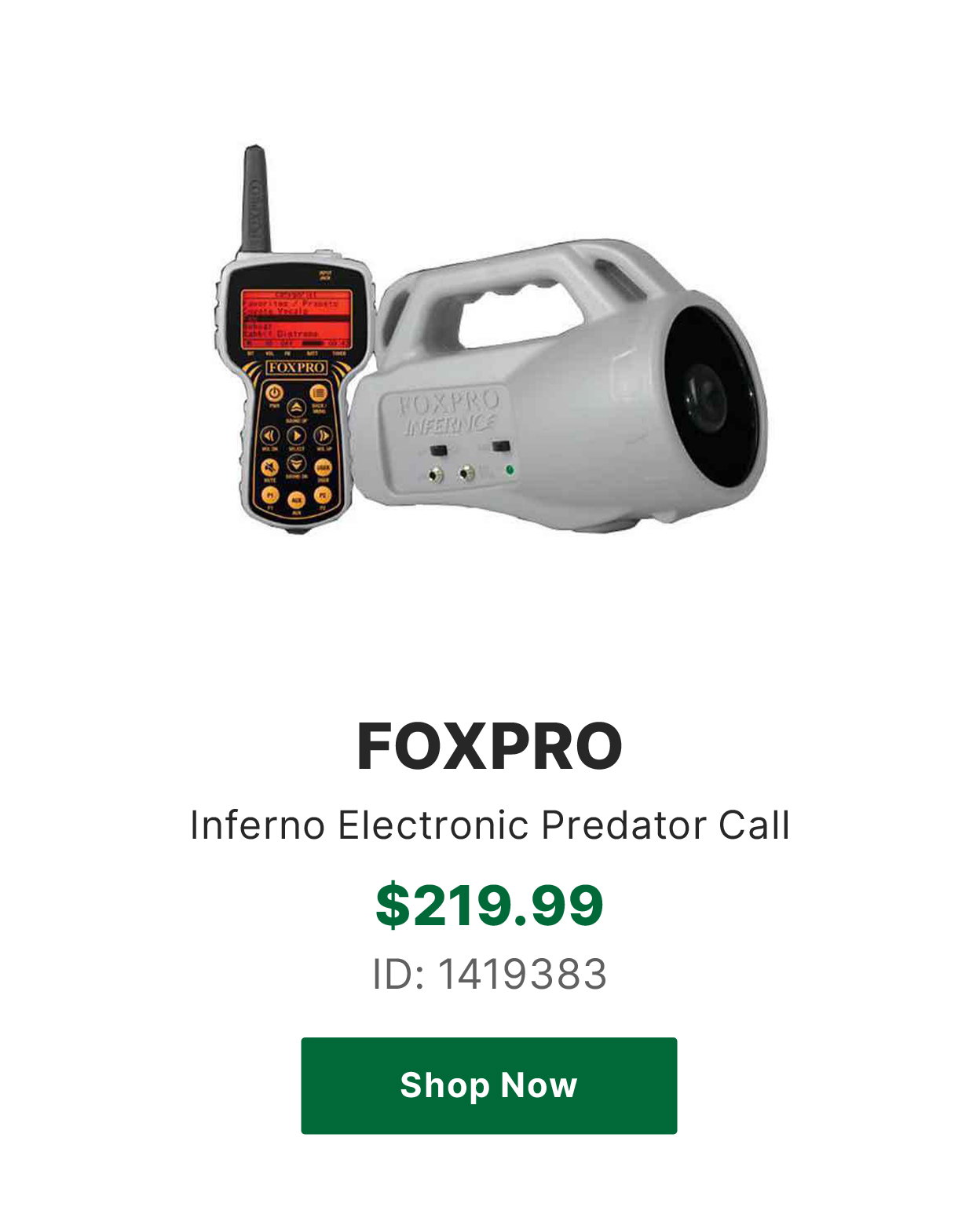 FoxPro Inferno Electronic Predator Call