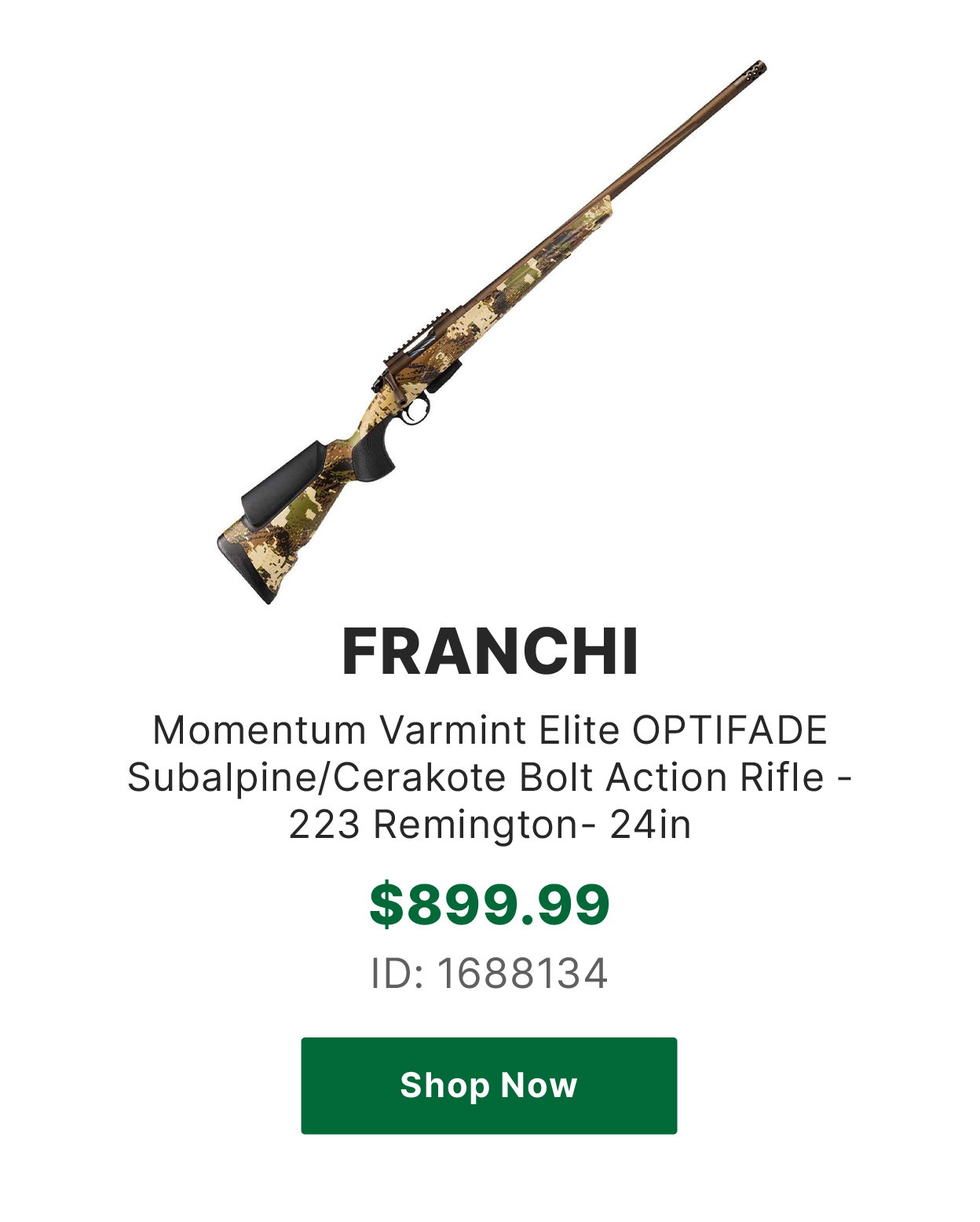 Franchi Momentum Varmint Elite OPTIFADE Subalpine/Cerakote Bolt Action Rifle - 223 Remington- 24in