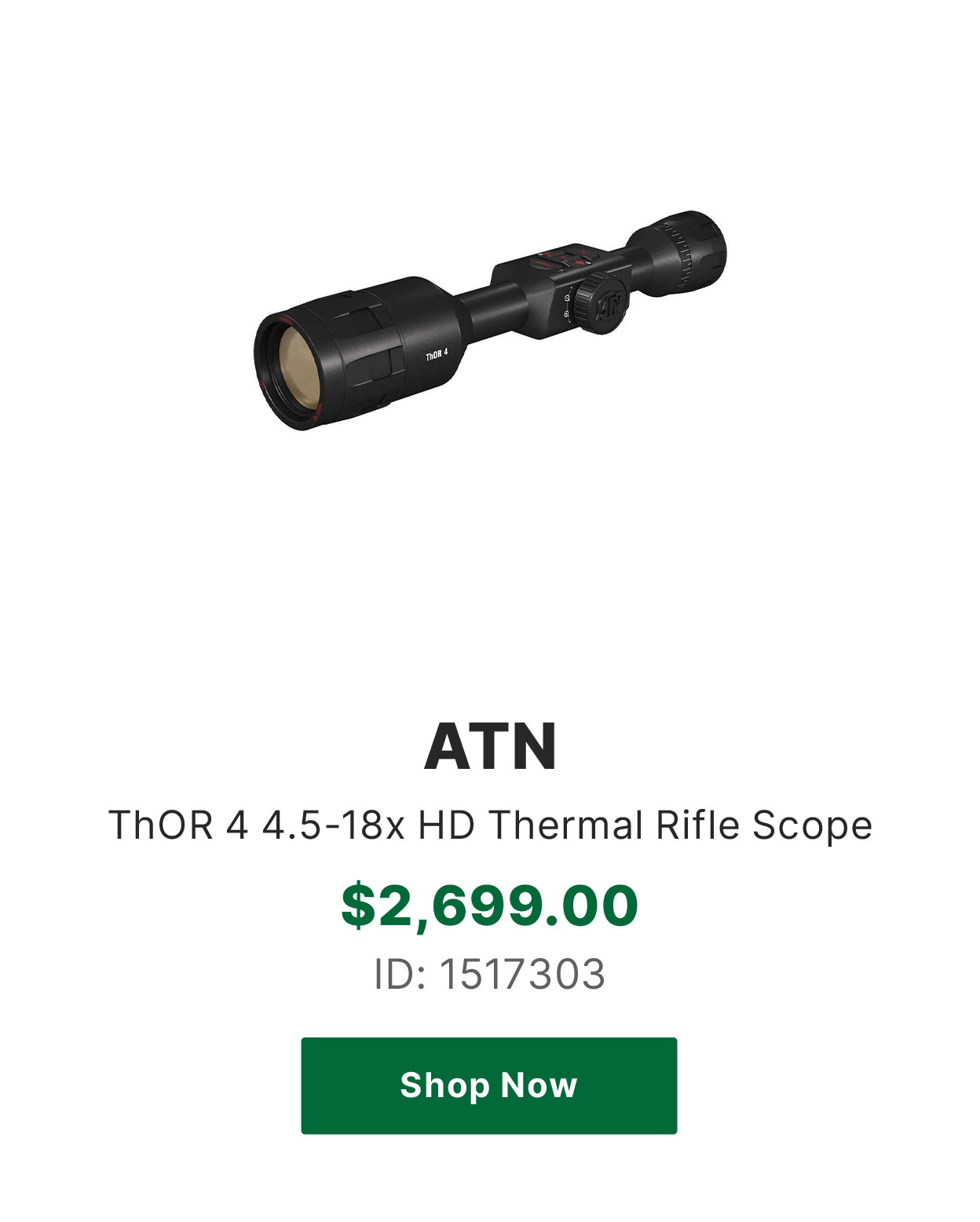 ATN THOR 4 4.5-18x HD Thermal Rifle Scope