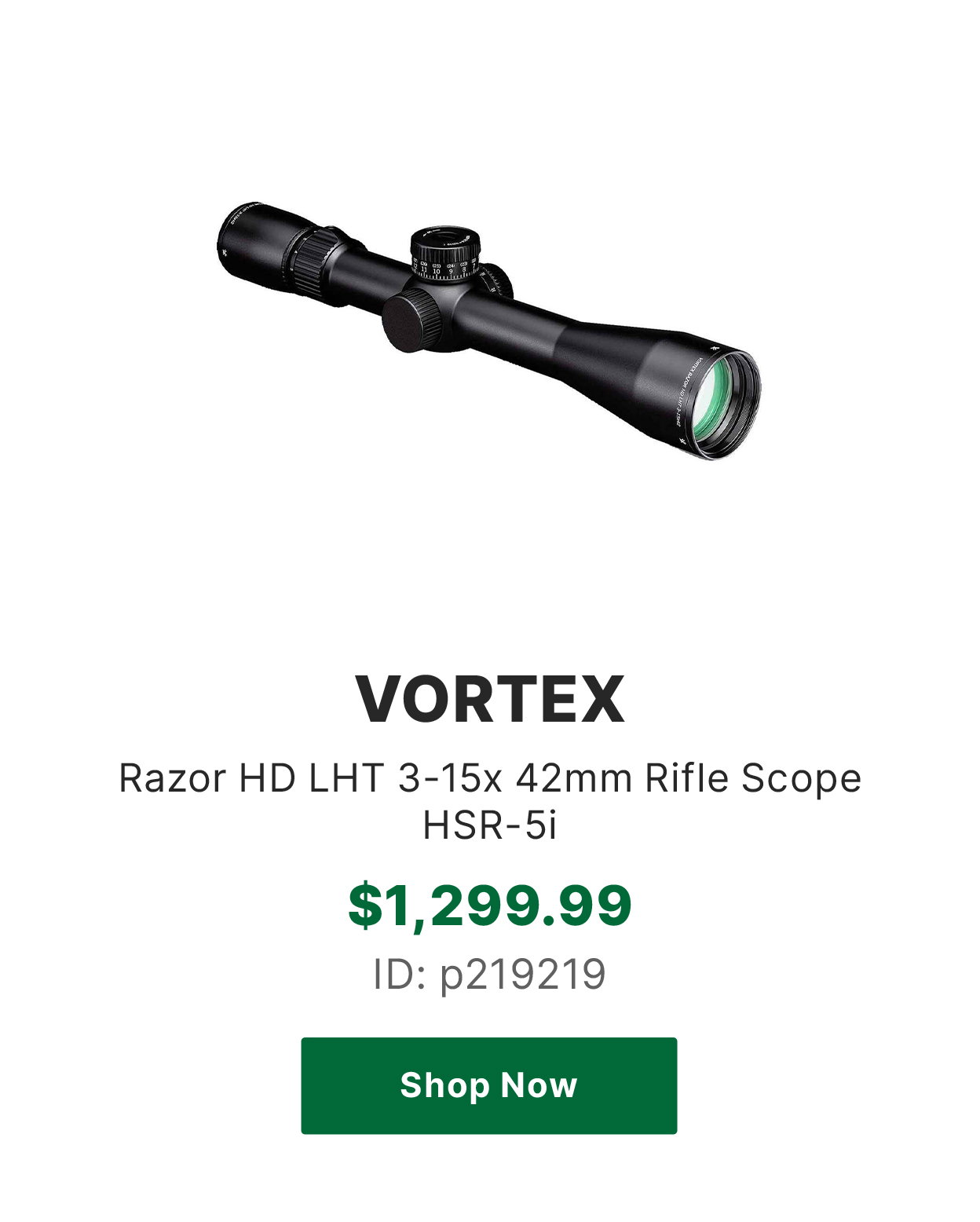 Vortex Razor HD LHT 3-15x 42mm Rifle Scope - HSR-5i
