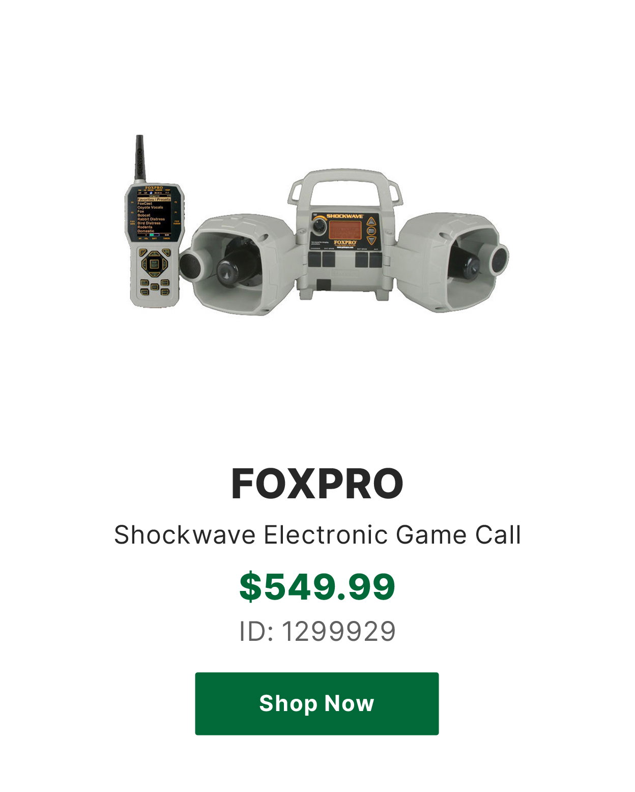 FoxPro Shockwave Electronic Game Call