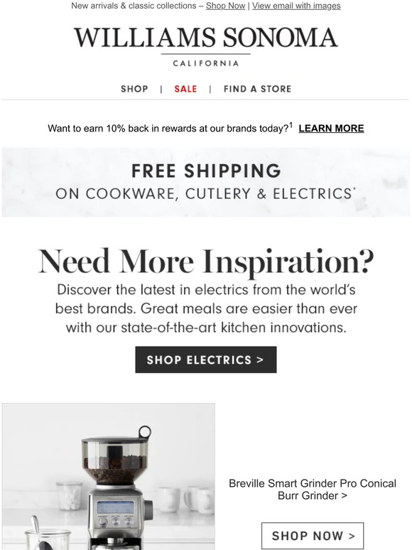 WilliamsSonoma Shop Our Most Popular Coffee & Espresso Grinders Milled