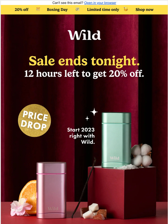 20% off everything ends in 12 hours!