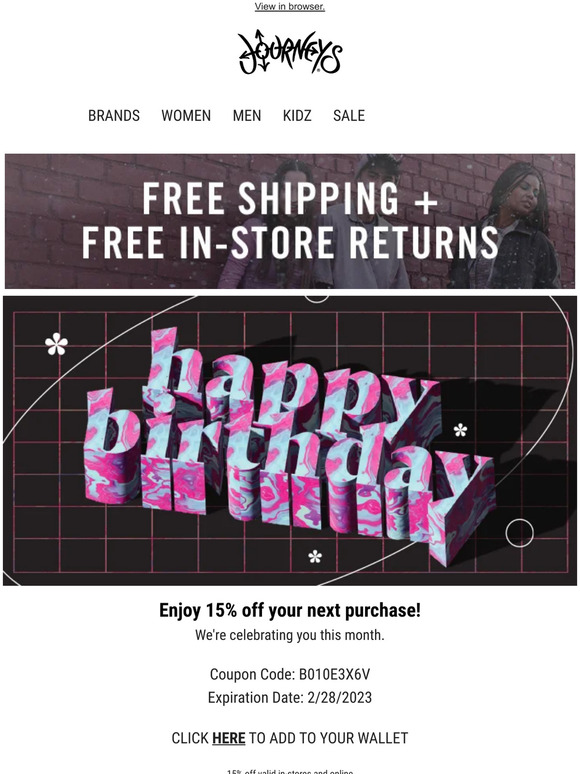 journeys $15 coupon