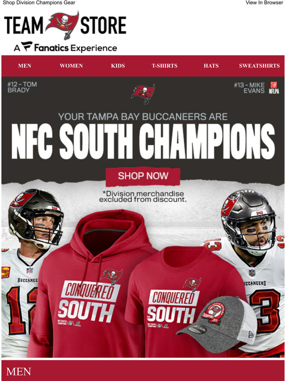 Lids Tampa Bay Buccaneers Fanatics Branded 2022 NFC South Division