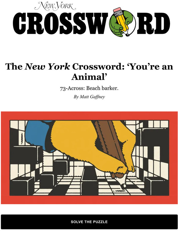 The Cut The New York Crossword ‘You’re an Animal’ Milled