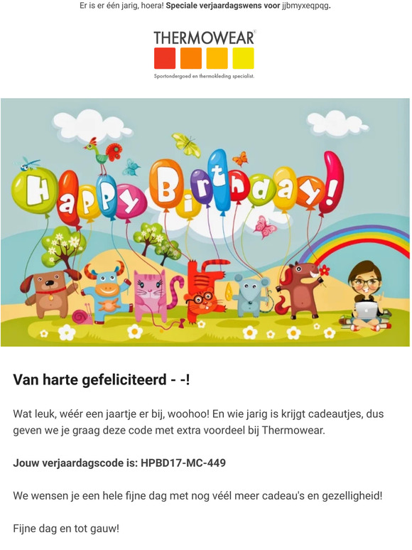 🍰  Van harte gefeliciteerd met je verjaardag!