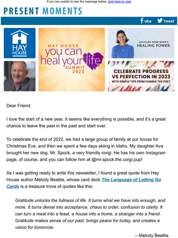 Hay House, Inc. Start 2023 with Inspiration and Gratitude Milled