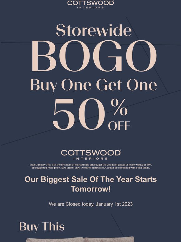 [BOGO] Our Biggest Sale Of The Year Is Coming!