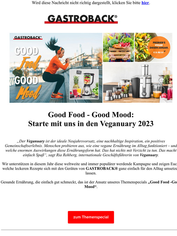 💚 Starte mit GASTROBACK in den Veganuary 2023 🌿