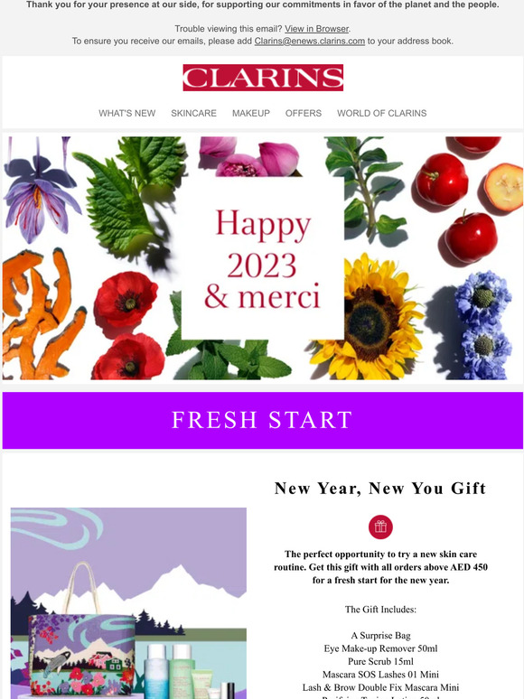 Happy New Year From Clarins!