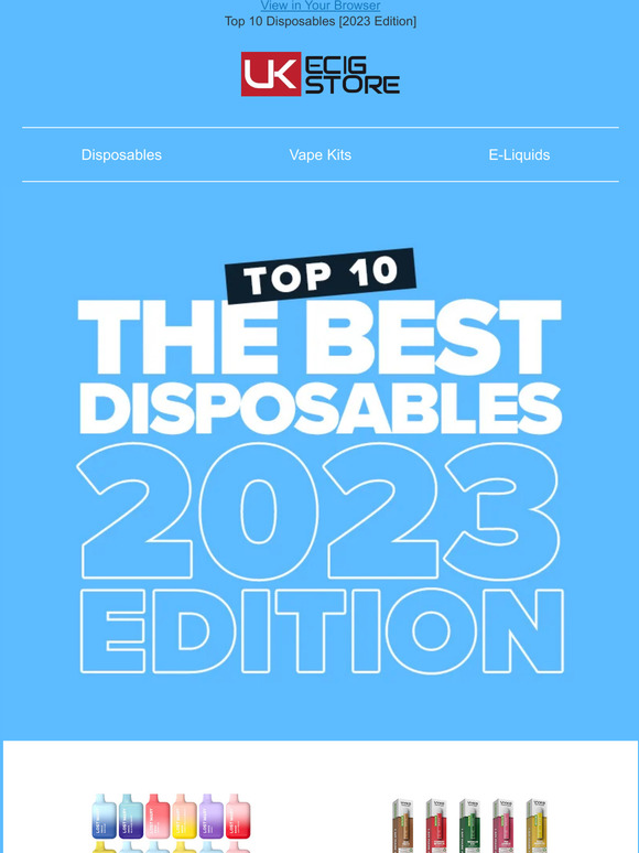 UK ECIG STORE Top 10 Disposables [2023 Edition] Milled
