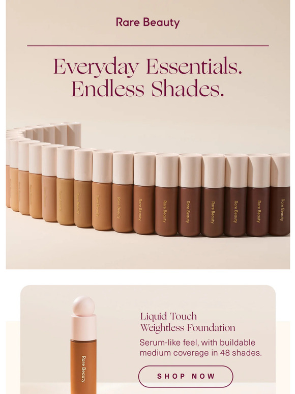 Rare Beauty 4 fresh ways to cover your bases 😍 Milled