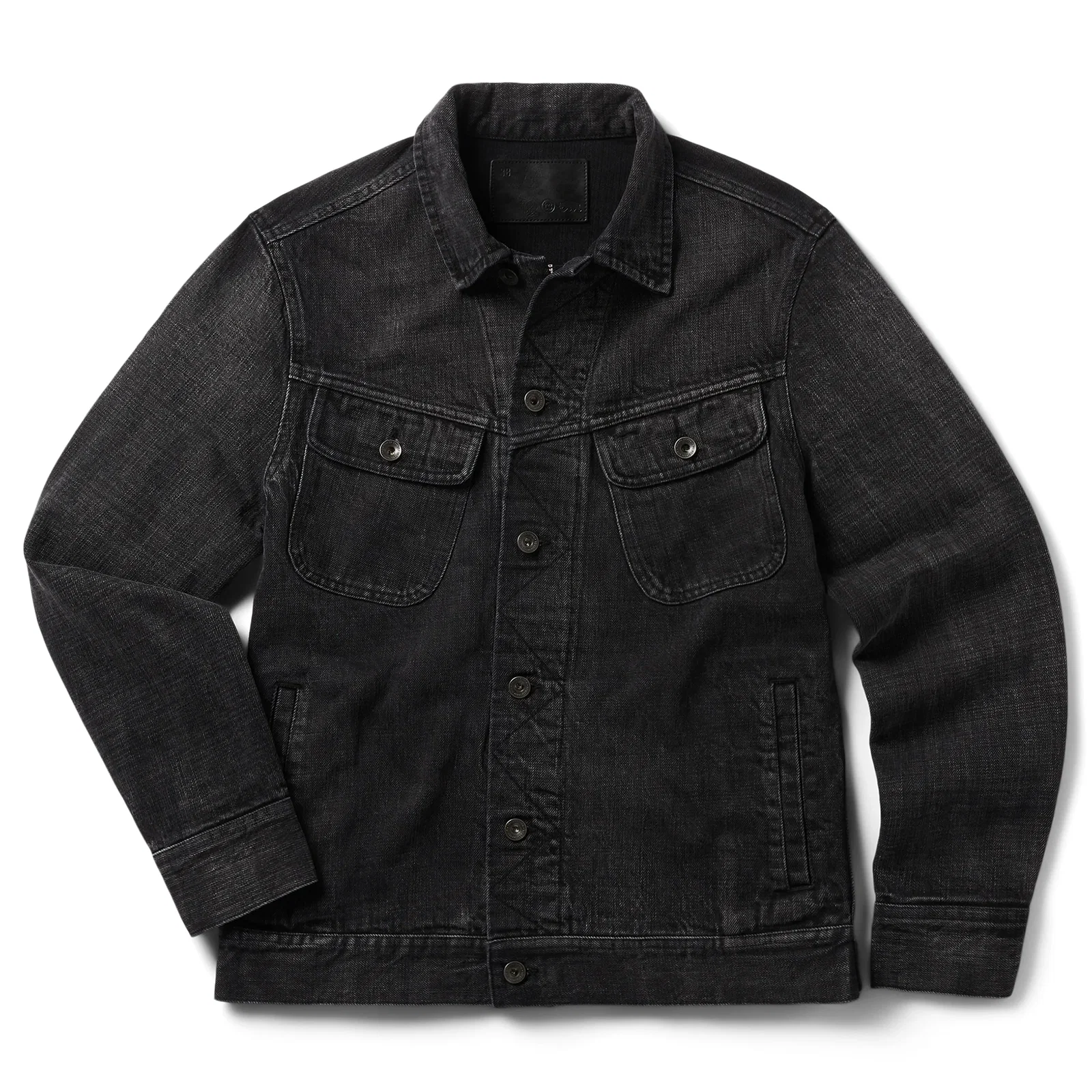 Image of The Long Haul Jacket in Black 3-Month Wash Selvage