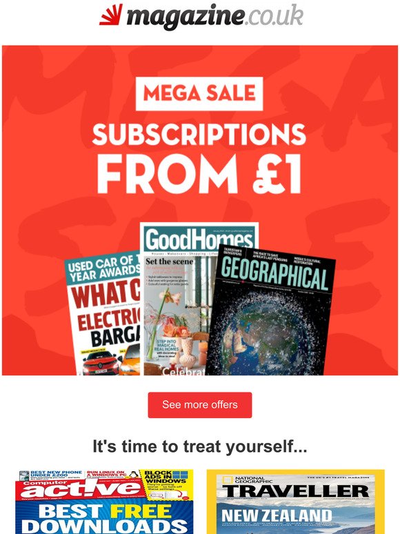 Mega Sale - it's time to treat yourself!