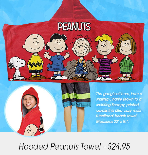 Hooded Peanuts Towel - $24.95