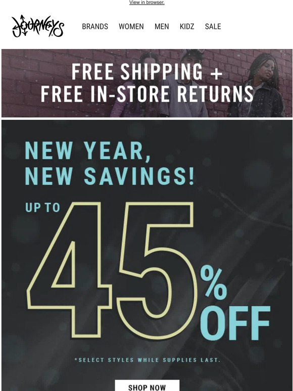 Journeys Email Newsletters Shop Sales, Discounts, and Coupon Codes