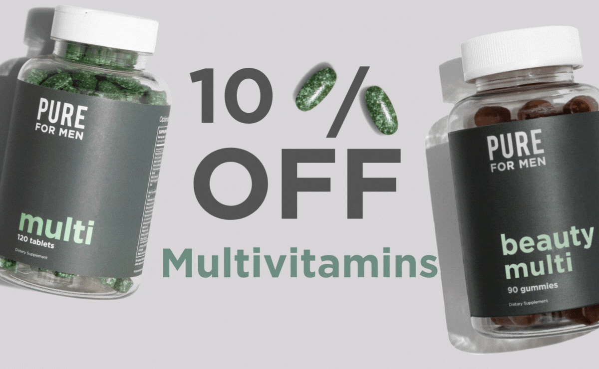 Pure for Men 10 OFF Multivitamins 💪 Milled