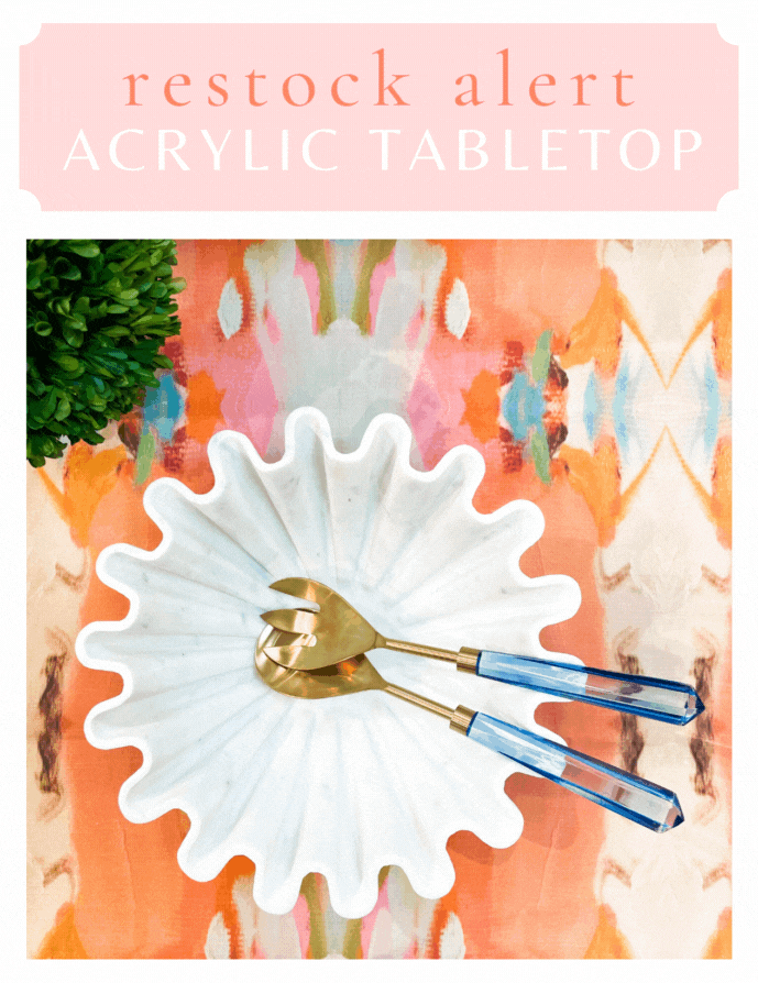 Laura Park Designs Acrylic Tabletop RESTOCKED 🍴 Milled