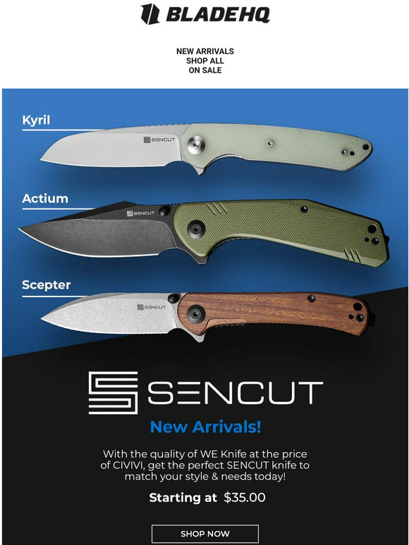 Blade HQ Source New SENCUT Arrivals! Milled