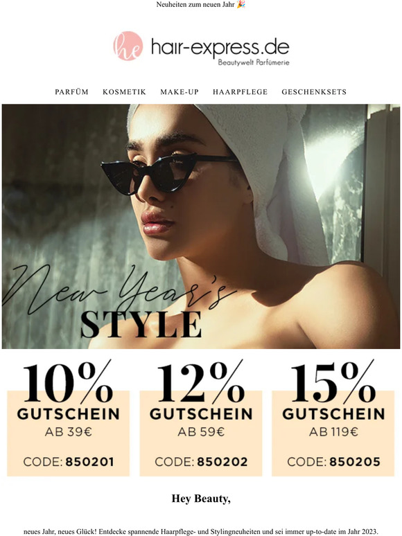 HairExpress.de 15 Gutschein* zum Jahr 2023 sichern! Milled