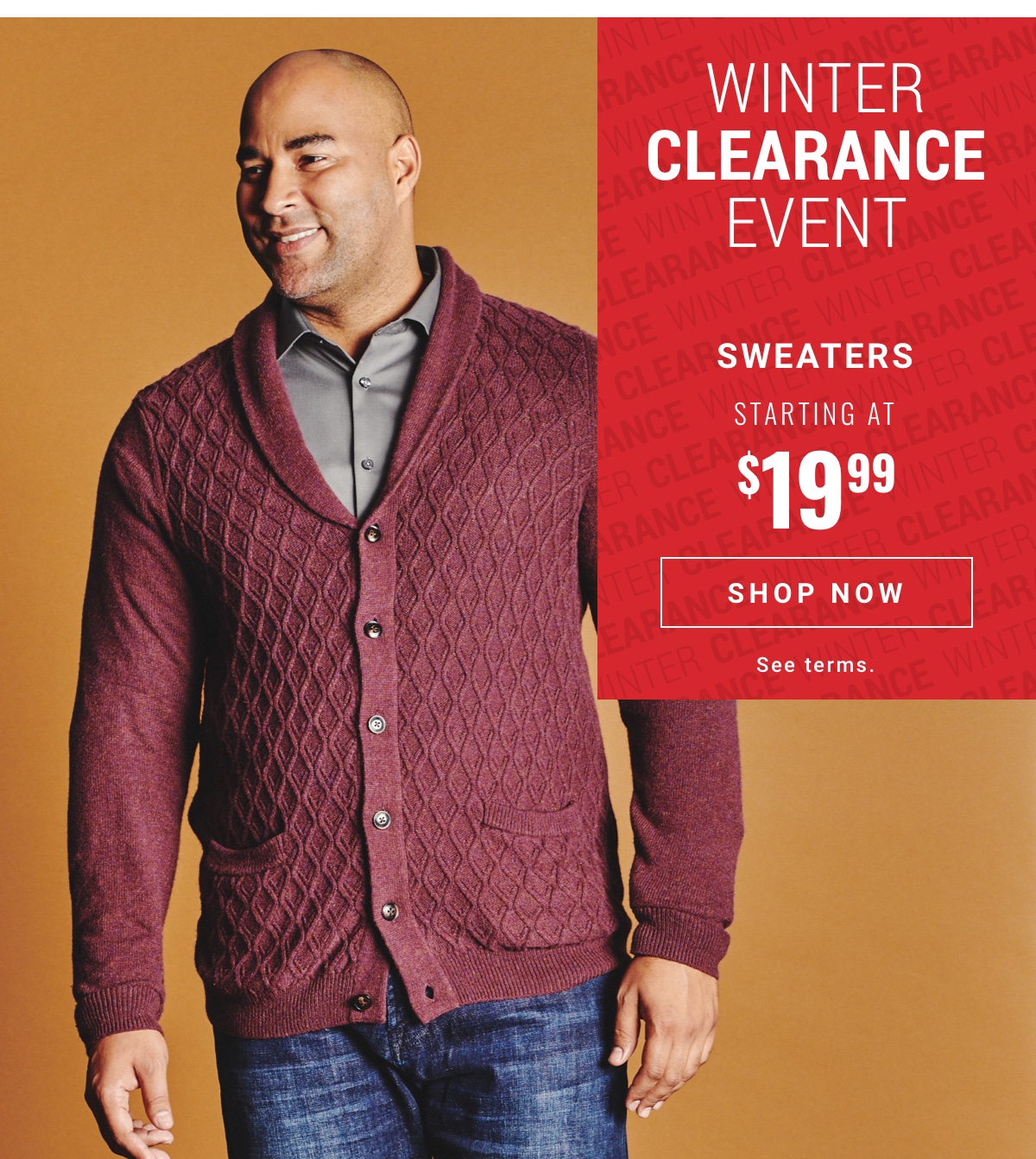 Men's Wearhouse CLEARANCE SWEATERS STARTING AT 19.99! Milled