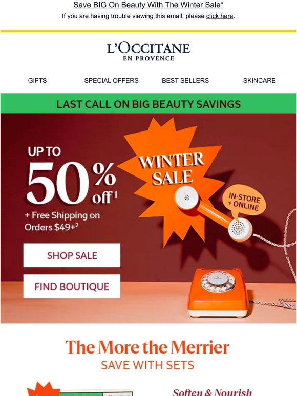L'Occitane US Email Newsletters Shop Sales, Discounts, and Coupon Codes