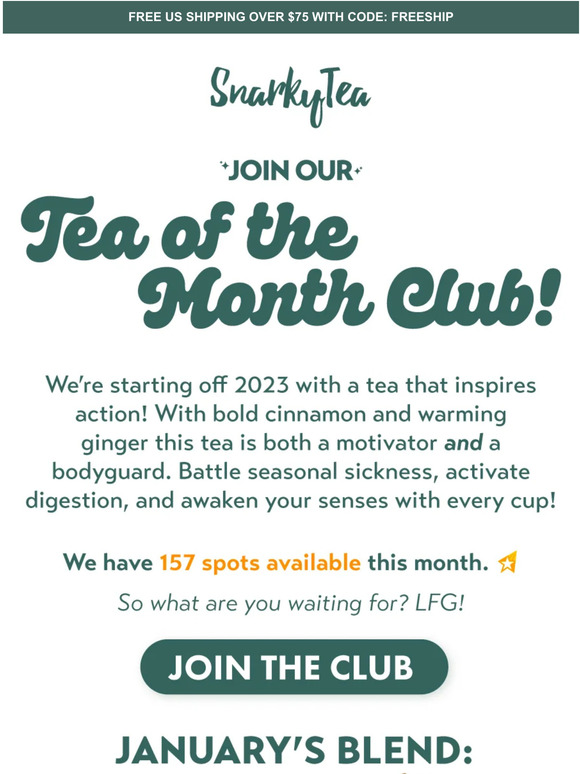Snarky Tea: Start 2023 With A Tea That Inspires Action! | Milled