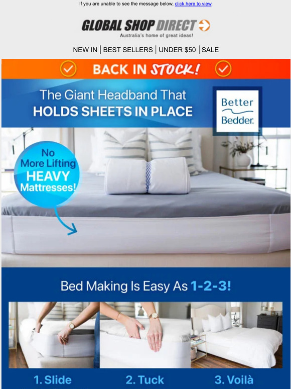 Global Shop Direct Better Bedder is Back In Stock! Milled