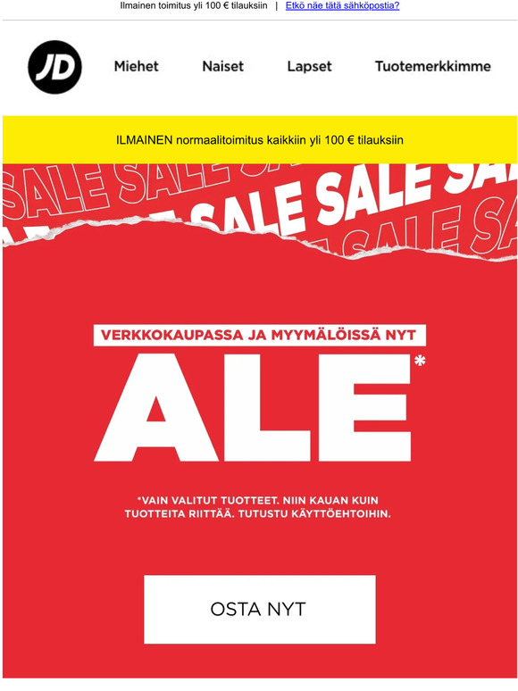 JD Sports FI Shoppaa suosikkivaatteesi JDn alesta! 🤩💸 Milled