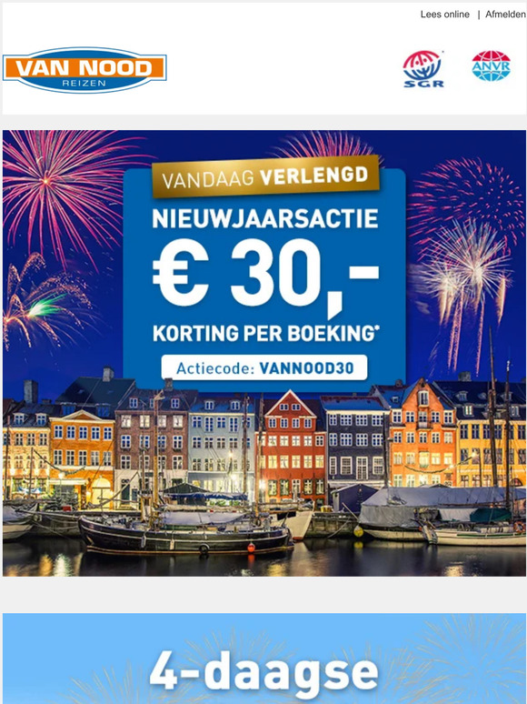 Vandaag verlengd! € 30,- korting op jouw boeking
