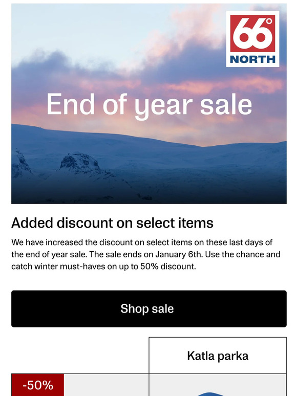 End of year sale