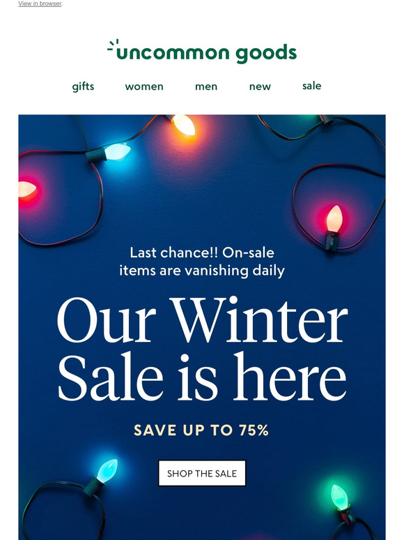 On-sale items are vanishing daily