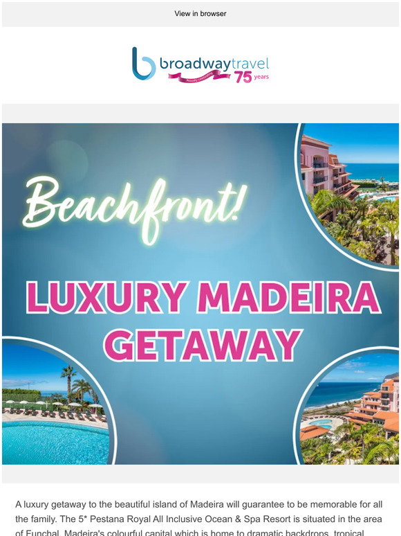 Broadway Travel: Beachfront getaway in Madeira 🌊 Family-friendly resort ...