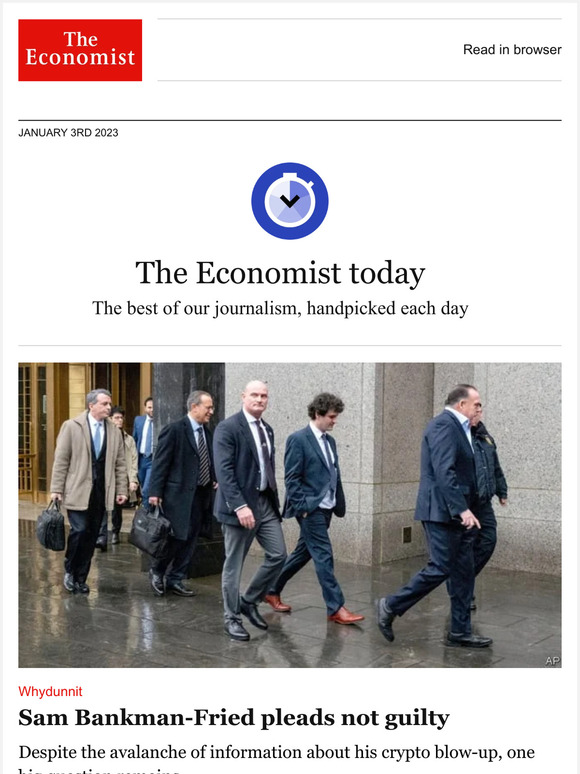 The Economist: Sam Bankman-Fried appears in court | Milled