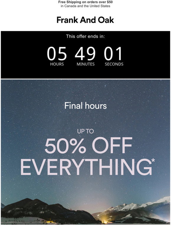 Frank And Oak Email Newsletters Shop Sales Discounts And Coupon Codes