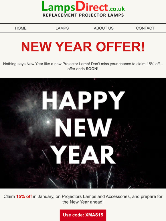 EXTENDED! Celebrate the New Year with 15% off! 🥳