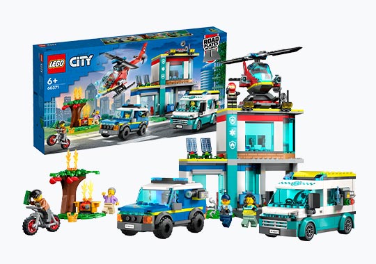 LEGO 60371 City Police Emergency Vehicles HQ Building Set