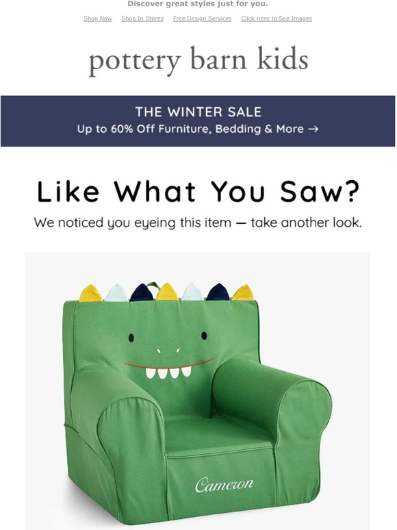 Pottery Barn Kids It's official This Kids Anywhere Chair(R), Twill