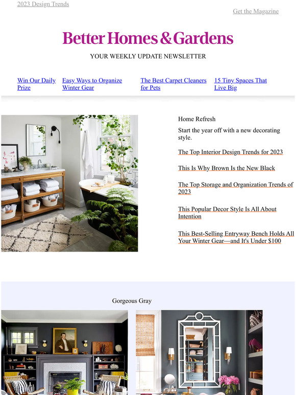 Better Homes and Gardens: The Top Interior Design Trends for 2023 | Milled